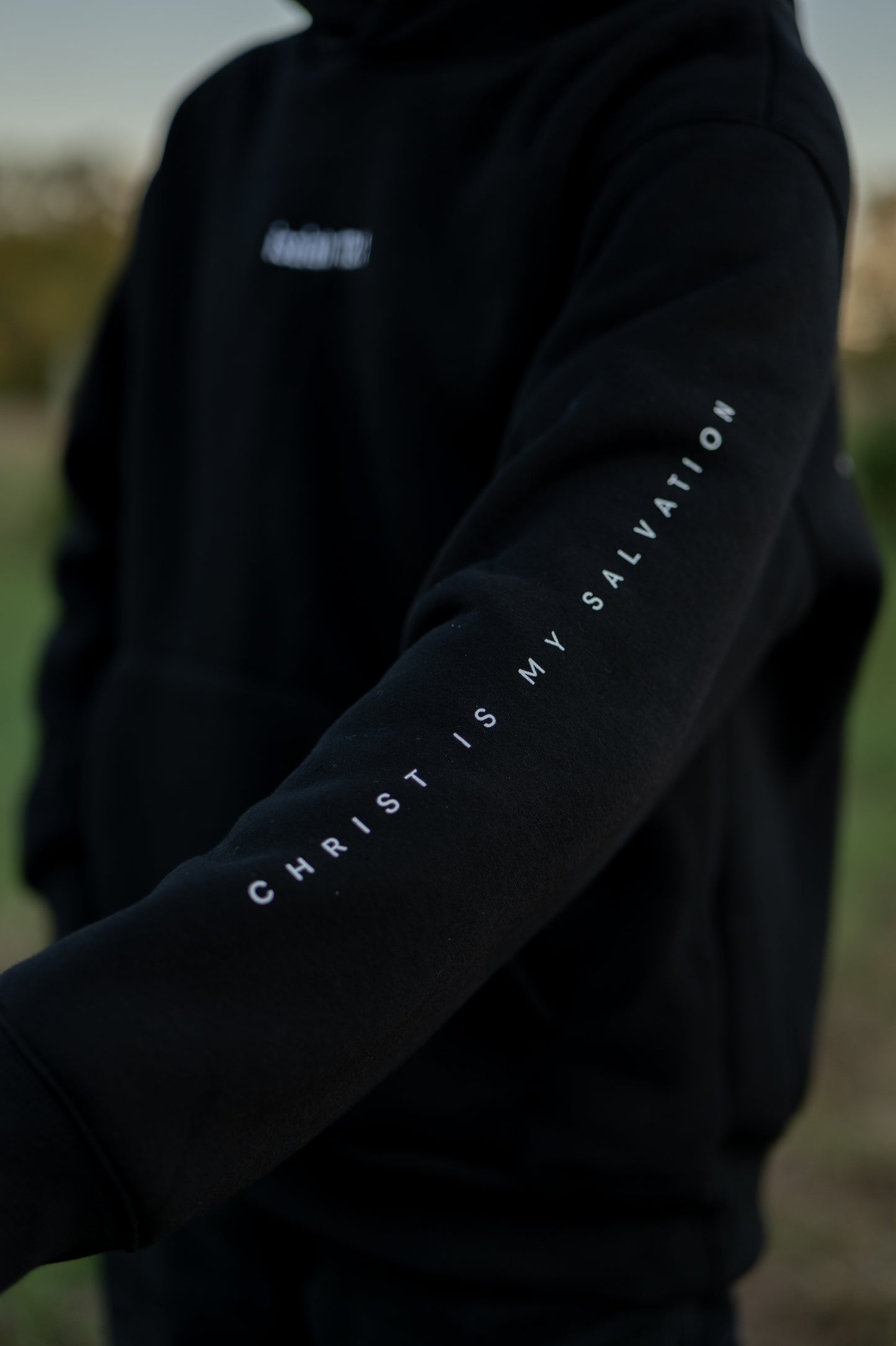 Heavy Weighted Hoodie -Black-
