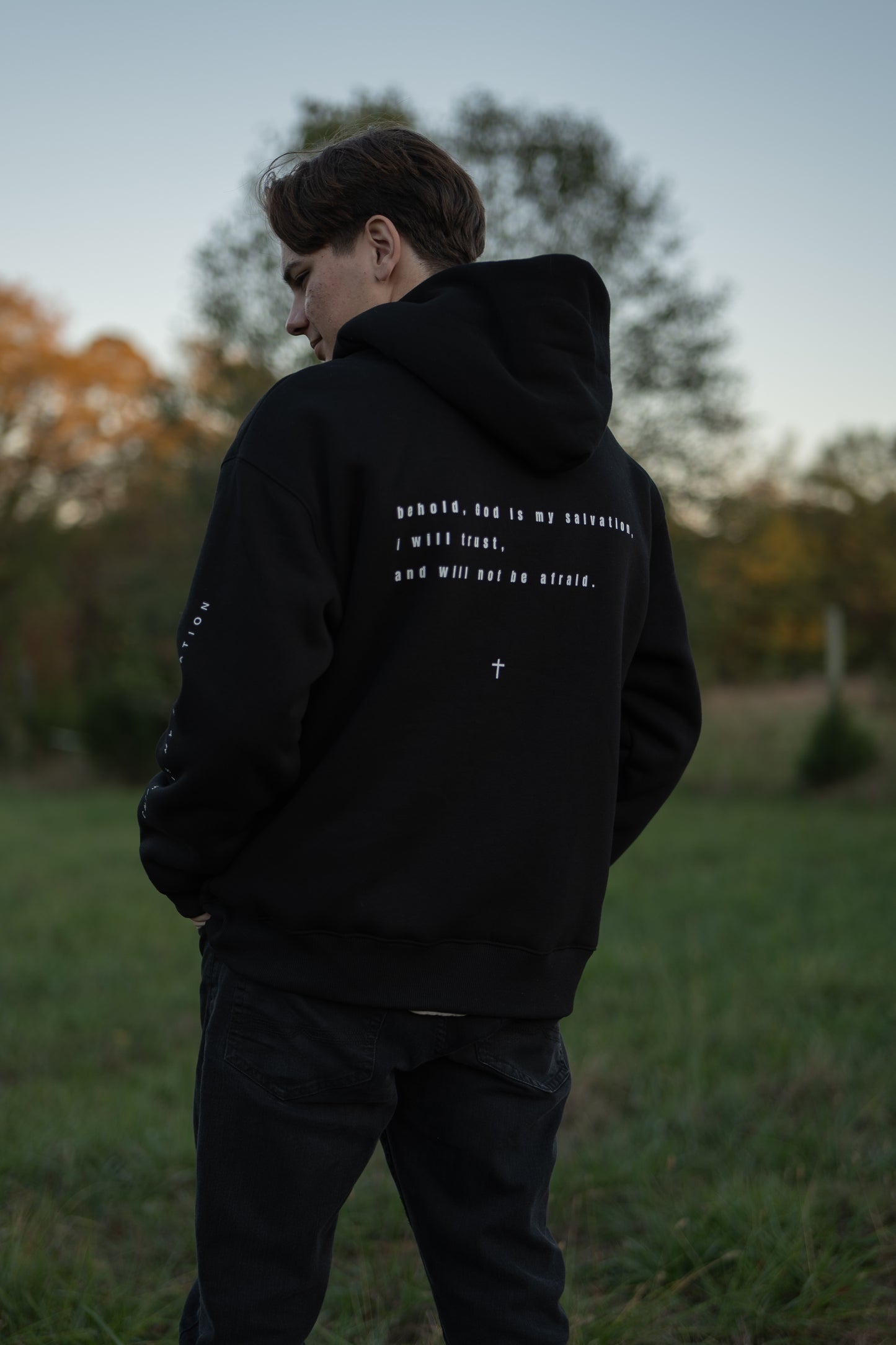 Heavy Weighted Hoodie -Black-